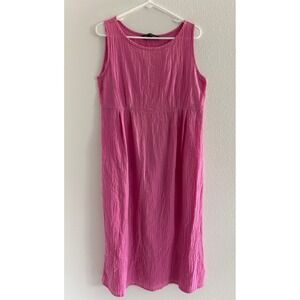 Bijoux Terner Resort Dress Womens Large Pink Gauze Maxi Beachy‎ Coastal Coverup